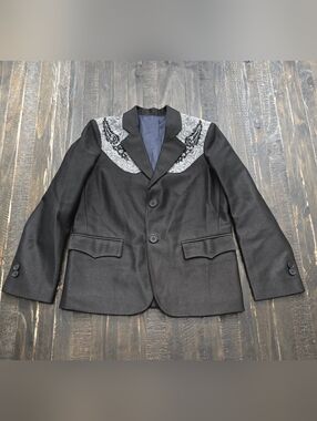 Western Embroidered Blazer Boys Rodeo Size  10